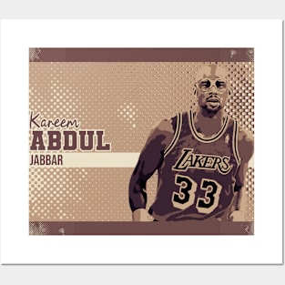 Kareem Abdul Jabbar | Brown vintage | Basketball Posters and Art